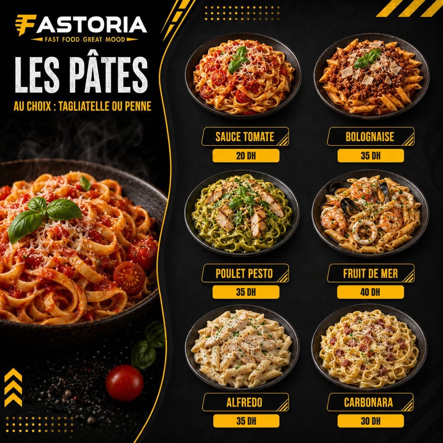 Pâtes FASTORIA — tagliatelle ou penne