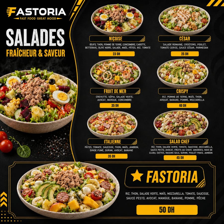 Salades fraîcheur FASTORIA
