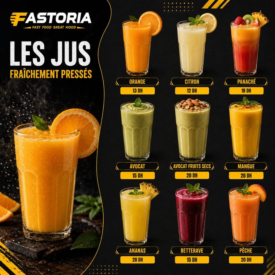Jus fraîchement pressés FASTORIA
